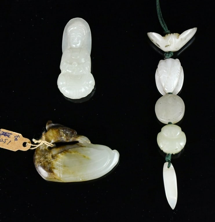 Group of 3Pcs Jade Carvings Republican (1 of 12)