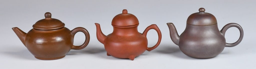 Group of 3 Small Zisha Teapots Republican (1 of 14)
