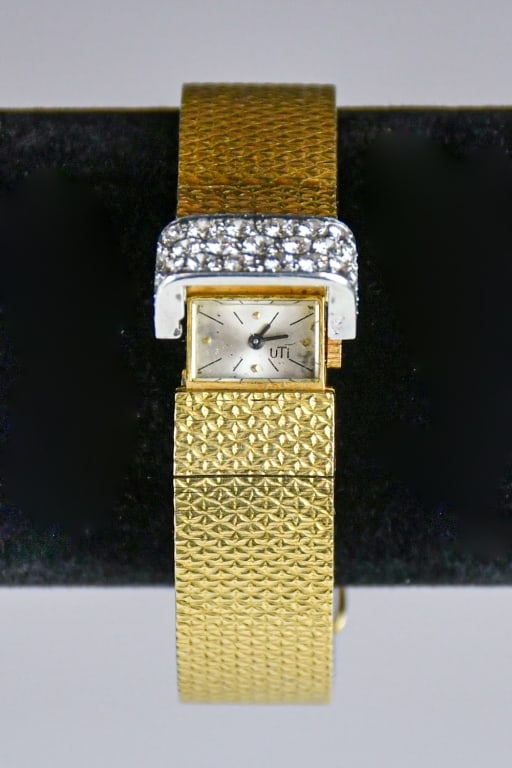 A Vintage UTI Gold & Diamond Ladies Cocktail Watch (1 of 13)