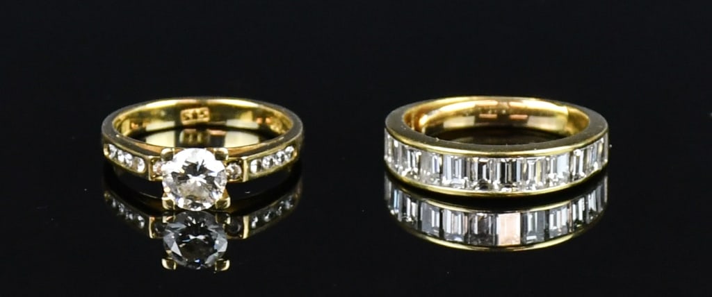 18K Gold Diamond Band & 14K Gold Diamond Ring (1 of 15)