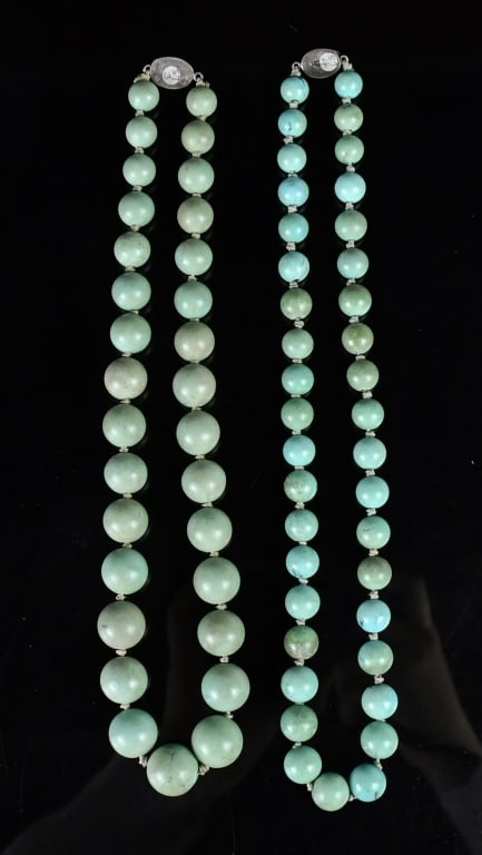 2 Turquoise Bead Necklaces - 2