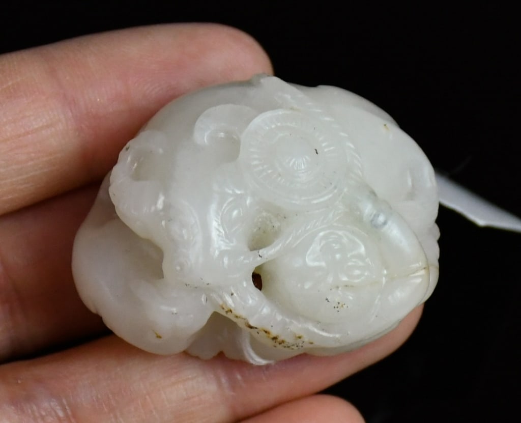 A White Jade Carved Ox and Figure (1 of 5)