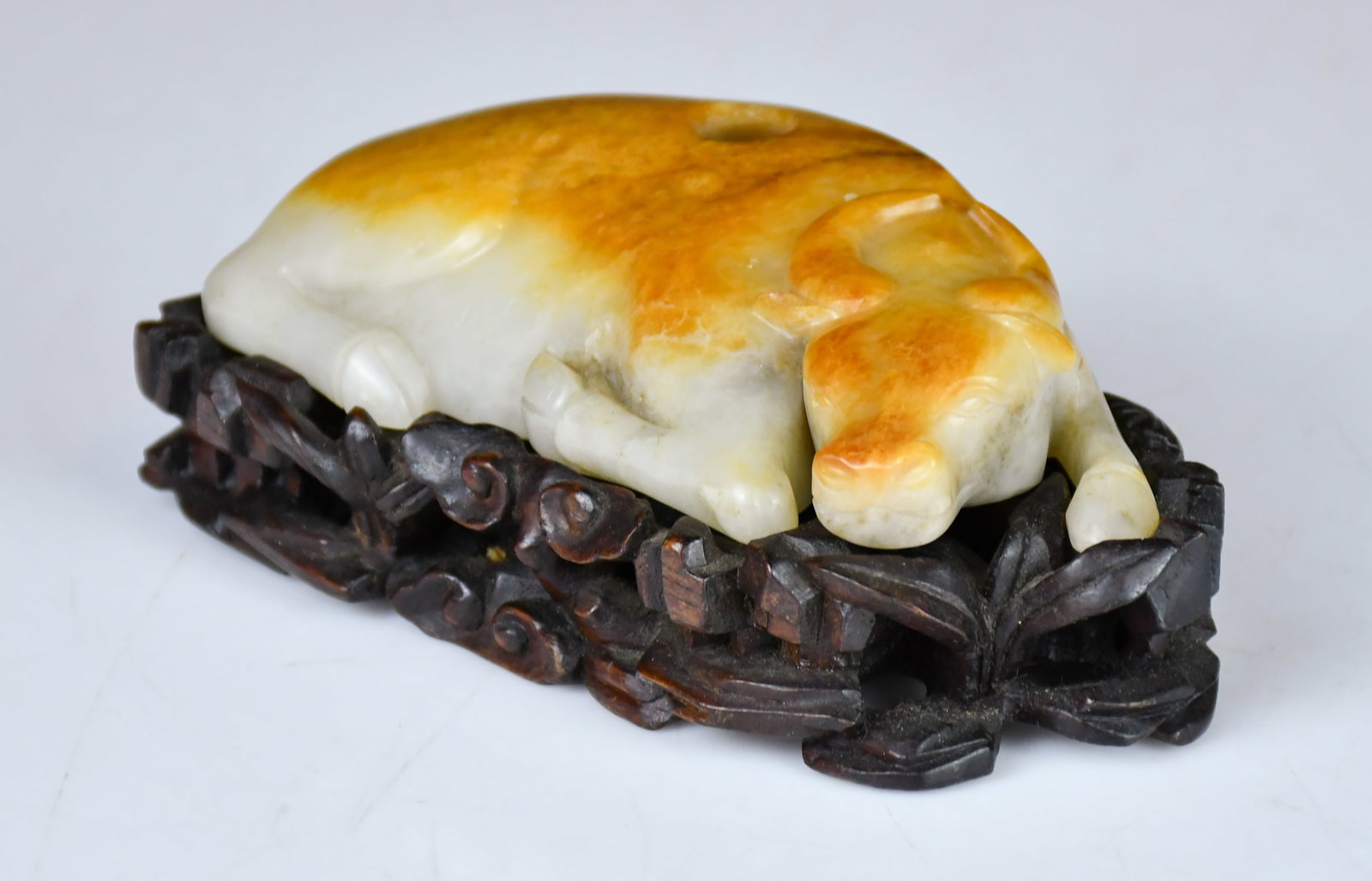 A Pale Jade Carving Of Recumbent Buffalo Qing (1 of 10)