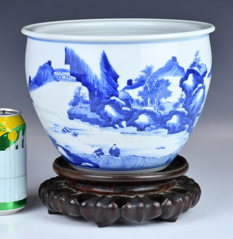 A Blue & White Scroll Jar Qing (1 of 12)