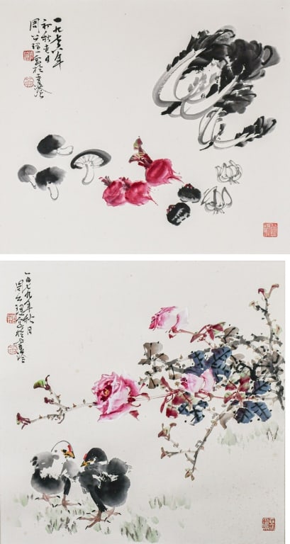 Zhou GongLi (1903-1989) Vegetable, Chicks (1 of 15)