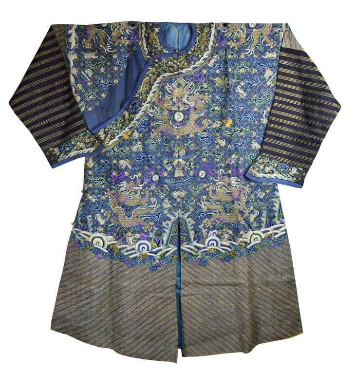 A Blue-Ground Kesi Dragon Robe Qing (1 of 12)