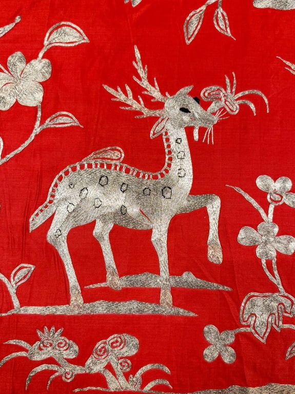 A Large Embroidered Hanging 19thC - 12