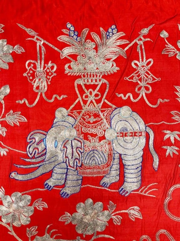 A Large Embroidered Hanging 19thC - 13