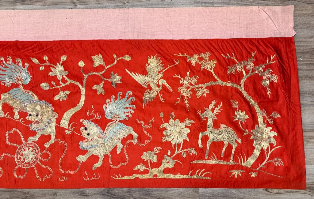 A Large Embroidered Hanging 19thC - 2