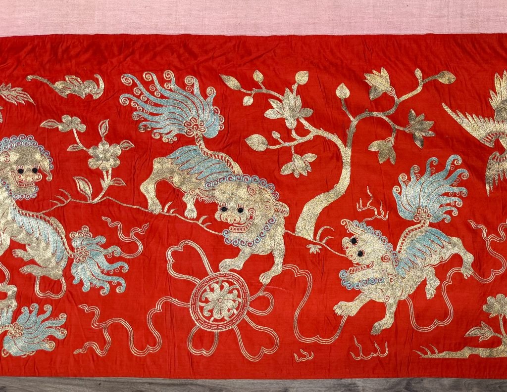 A Large Embroidered Hanging 19thC - 3