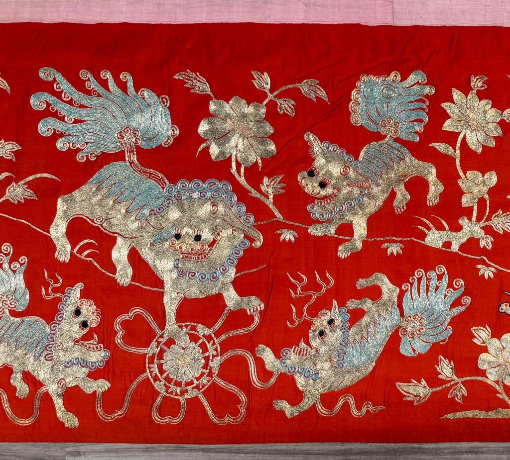 A Large Embroidered Hanging 19thC - 6