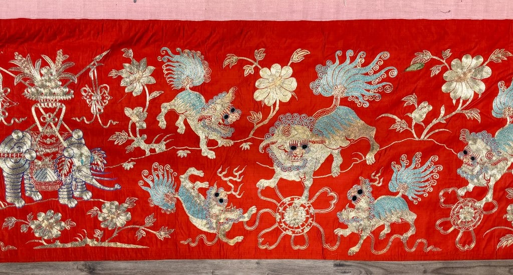 A Large Embroidered Hanging 19thC - 9