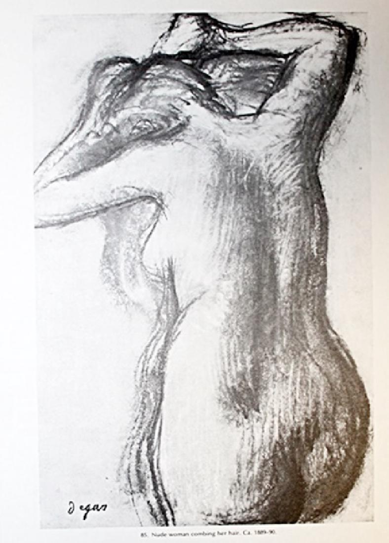 Edgar Degas Lithograph Drawing on Paper: Authentic drawing lithograph on paper out of the book by Edgar Degas, facsimile signed, unframed dimensons approx 14 x 11. This piece is matted ready for framing.