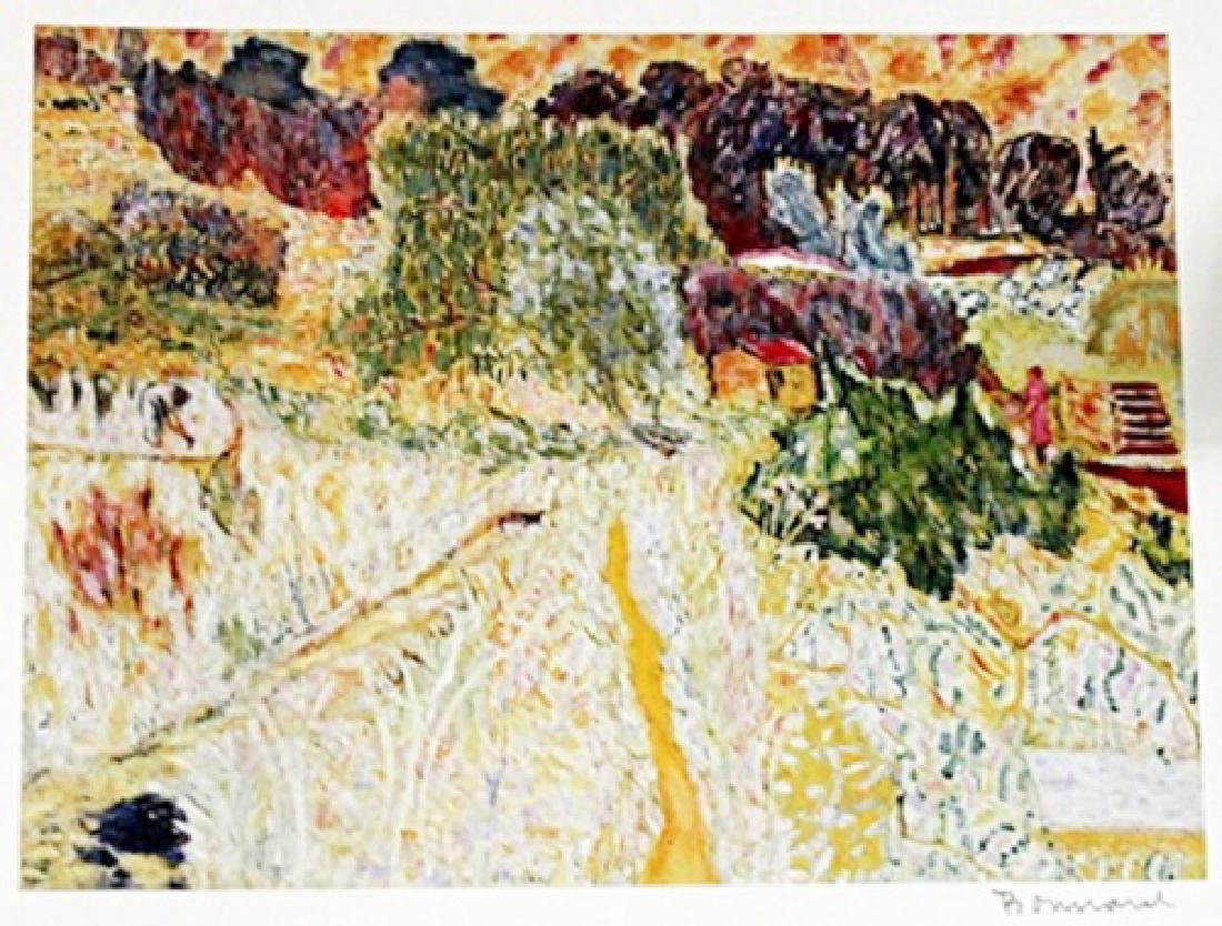Bonnard - Vue de l'atelier de l'artiste - Lithograph: Vue de l'atelier de l'artiste Lithograph, attributed to Pierre Bonnard. Pierre Bonnard was a French painter and printmaker, as well as a founding member of the Post-Impressionist group of avant-garde