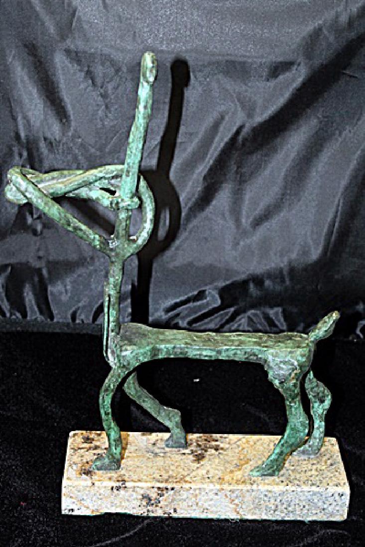 Signed Limited Edition Bronze Lipchitz: Old recast patina bronze sculpture Jacques Lipchitz, bearing a signature in a limited edition. Dimensions approx 10 x 11 x 7.