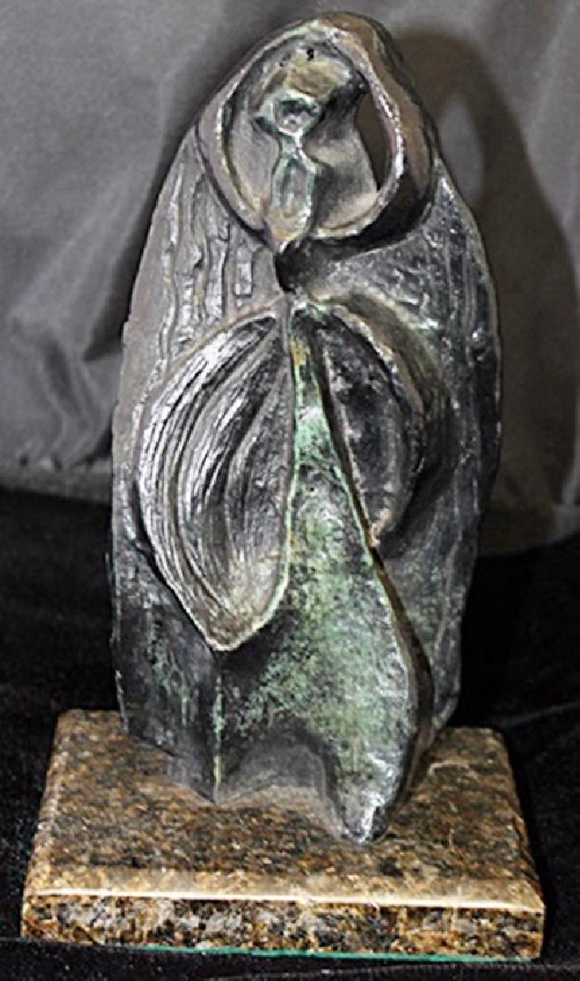 Signed Limited Edition Bronze Archipenko: Old recast patina bronze sculpture Alexander Archipenko, bearing a signature in a limited edition. Dimensions approx 12 x 5 x 5.