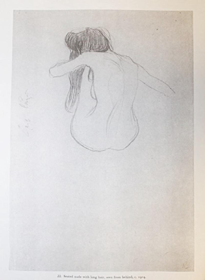 Gustav Klimt Lithograph Drawing: Authentic lithograph drawing out of the book by Gustav Klimt. Unframed dimensions approx 9 x 12. This piece comes matted ready to be framed.