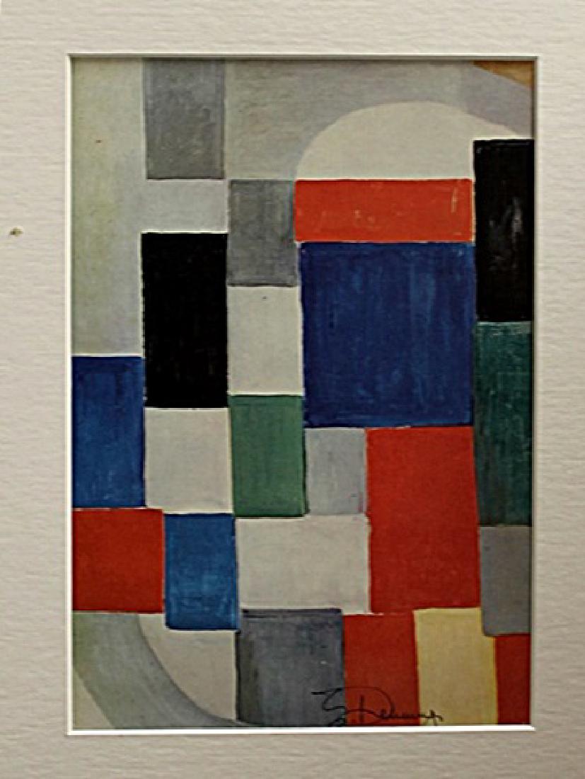 Sonia Delaunay Signed Lithograph 130: Signed Sonia Delaunay lithograph. Sonia Delaunay was a Ukrainian-born French artist, who spent most of her working life in Paris and, with her husband Robert Delaunay and others, cofounded the Orphism