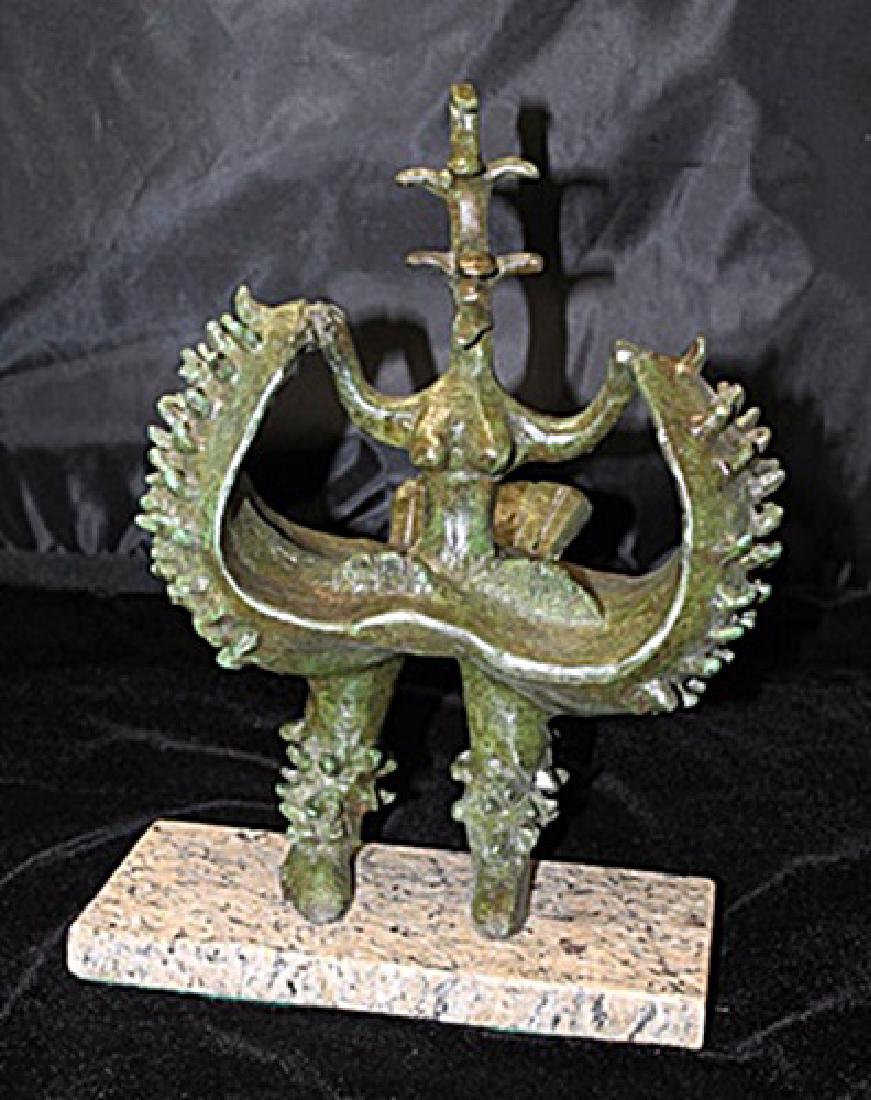 Signed Limited Edition Bronze Lipchitz: Old recast patina bronze sculpture Jacques Lipchitz, bearing a signature in a limited edition. Dimensions approx 10 x 11 x 7.