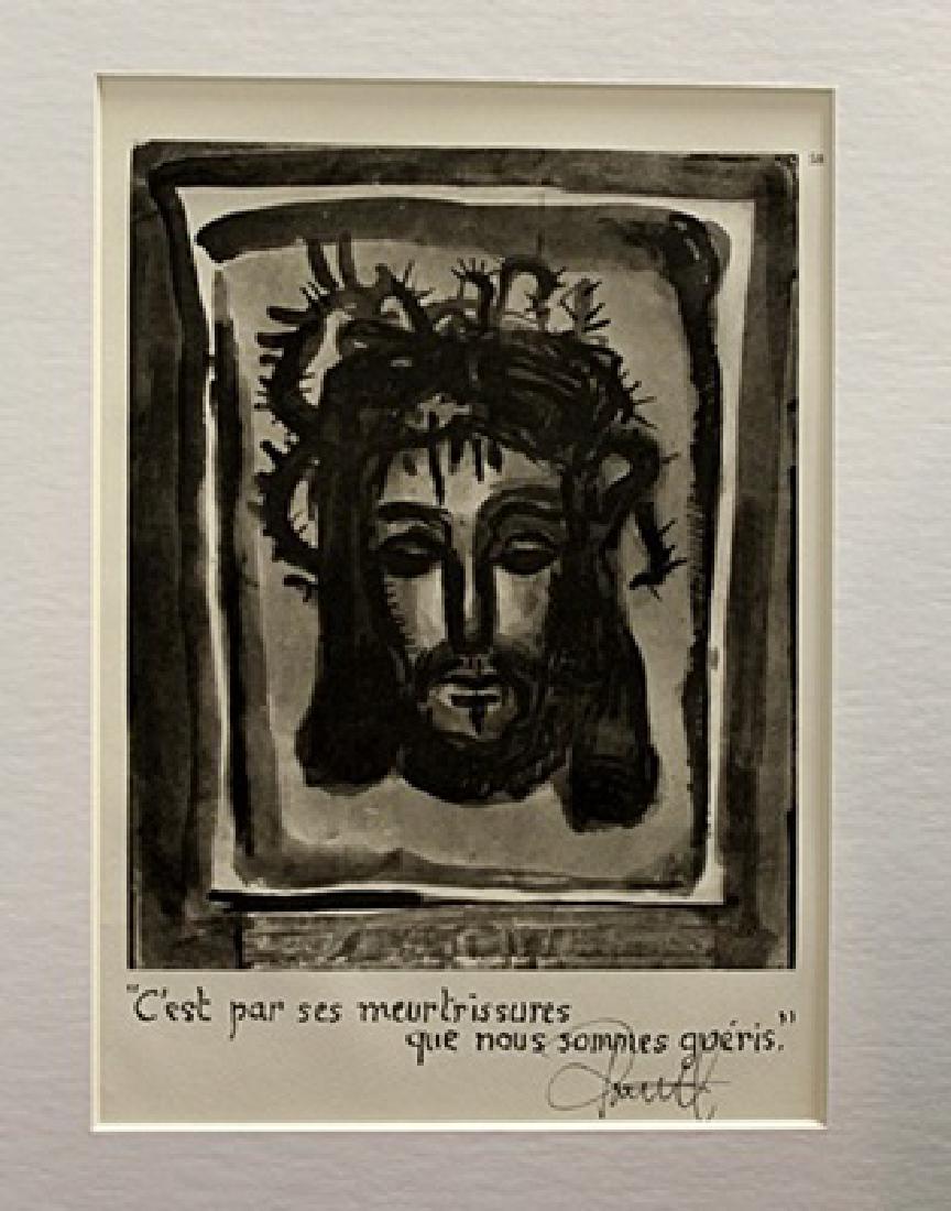 Georges Rouault Signed Lithograph 90: Signed Georges Rouault Lithograph. Georges Henri Rouault was a French painter, draughtsman, and printer, whose work is often associated with Fauvism and Expressionism.