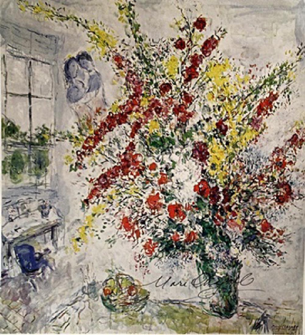Marc Chagall Signed Lithograph 189: Signed Marc Chagall Lithograph. Marc Zakharovich Chagall was a Russian-French artist of Belarusian Jewish origin. An early modernist, he was associated with several major artistic styles and created w