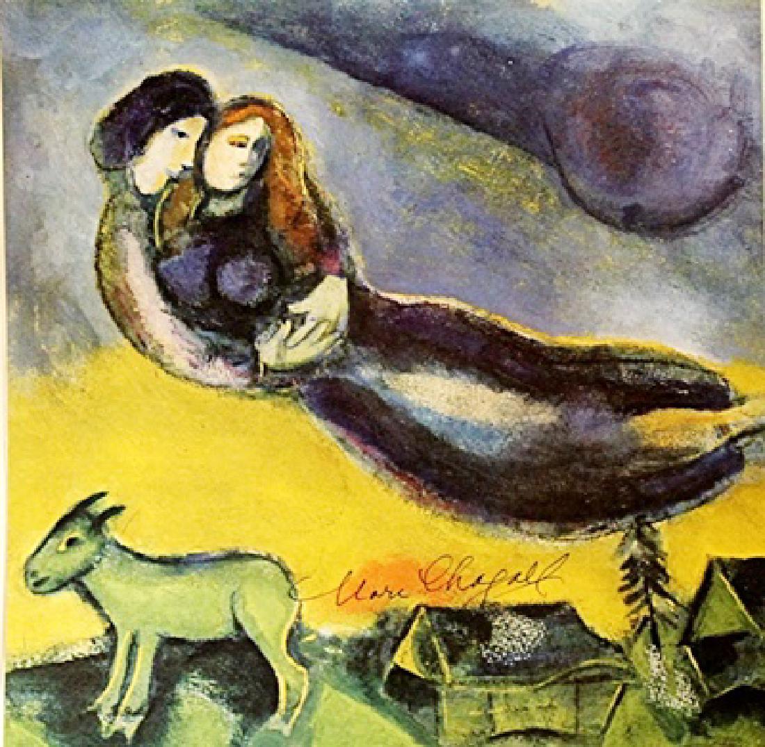 Marc Chagall Signed Lithograph 209: Signed Marc Chagall Lithograph. Marc Zakharovich Chagall was a Russian-French artist of Belarusian Jewish origin. An early modernist, he was associated with several major artistic styles and created w