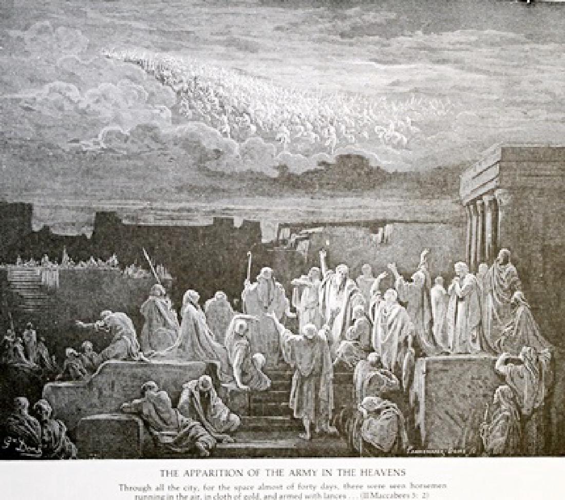 Authentic Dore Bible Illustrations Gustave Dore: Authentic lithograph out of the book Gustave Dore. Unframed dimensions approx 14 x 11 inches. This piece does not come framed.