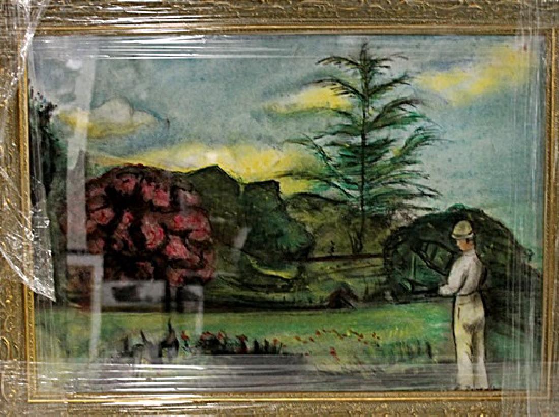 Eugene Boudin - Pastel on paper: Pastel on paper, Eugene Boudin approx. 19x13 in. Eugène Louis Boudin was one of the first French landscape painters to paint outdoors. Boudin was a marine painter, and expert in the rendering of all