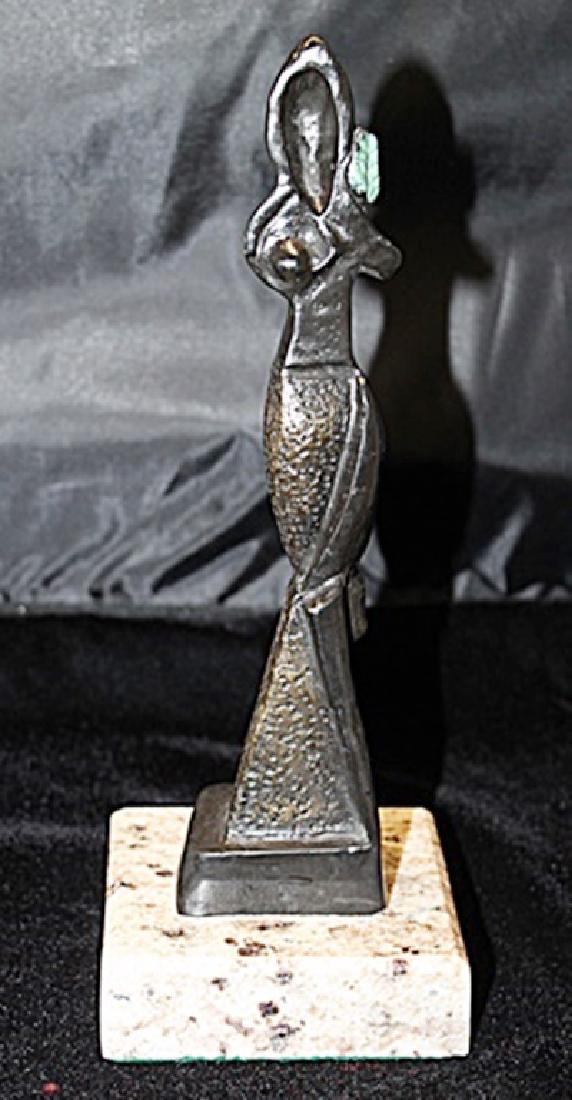 Signed Limited Edition Bronze Archipenko: Old recast patina bronze sculpture Alexander Archipenko, bearing a signature in a limited edition. Dimensions approx 11 x 5 x 5.