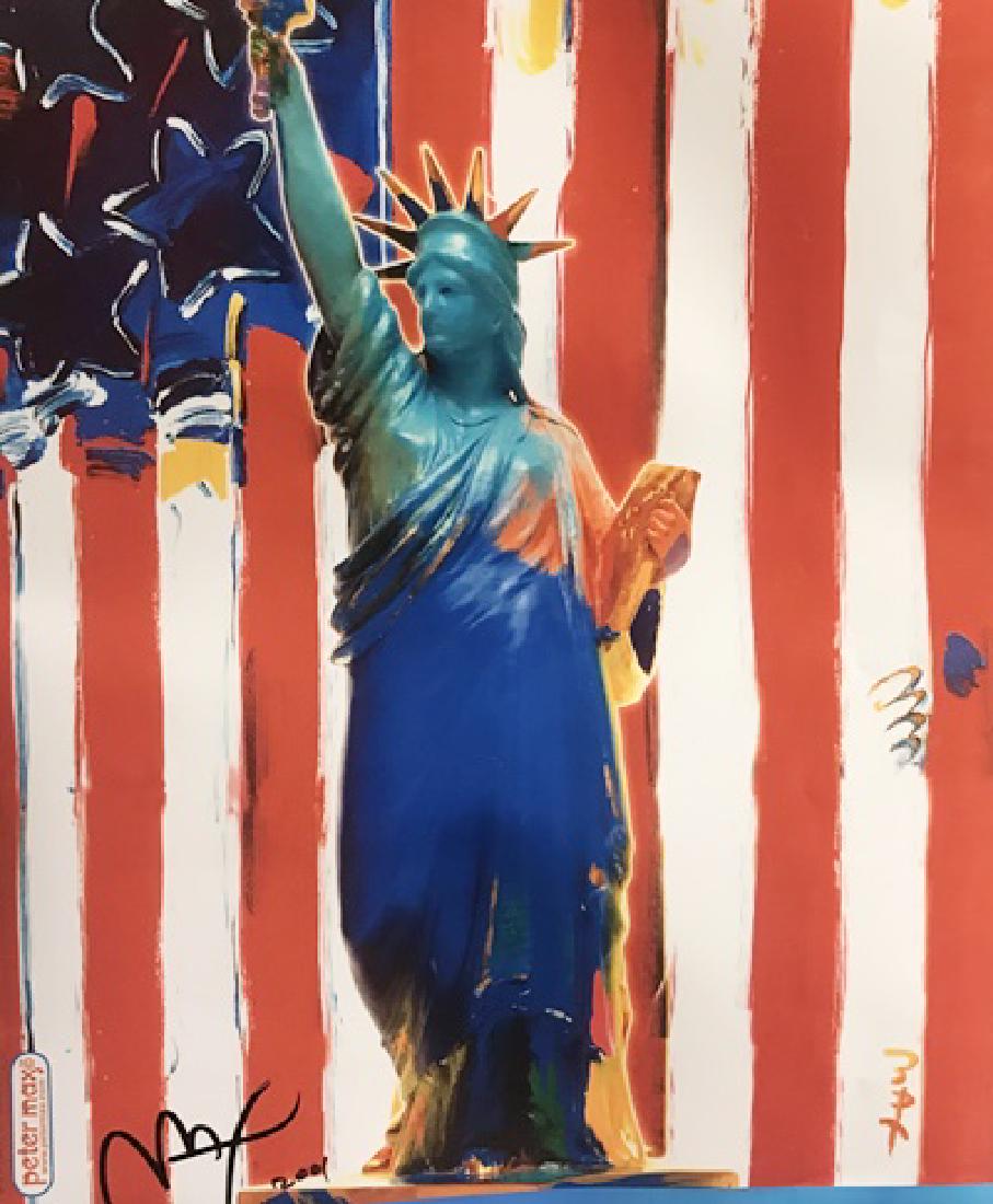 Peter Max Signed Lithograph - United We Stand: Peter Max Signed Lithograph "United We Stand". Peter Max is an American artist known for using bright colors in his work.
