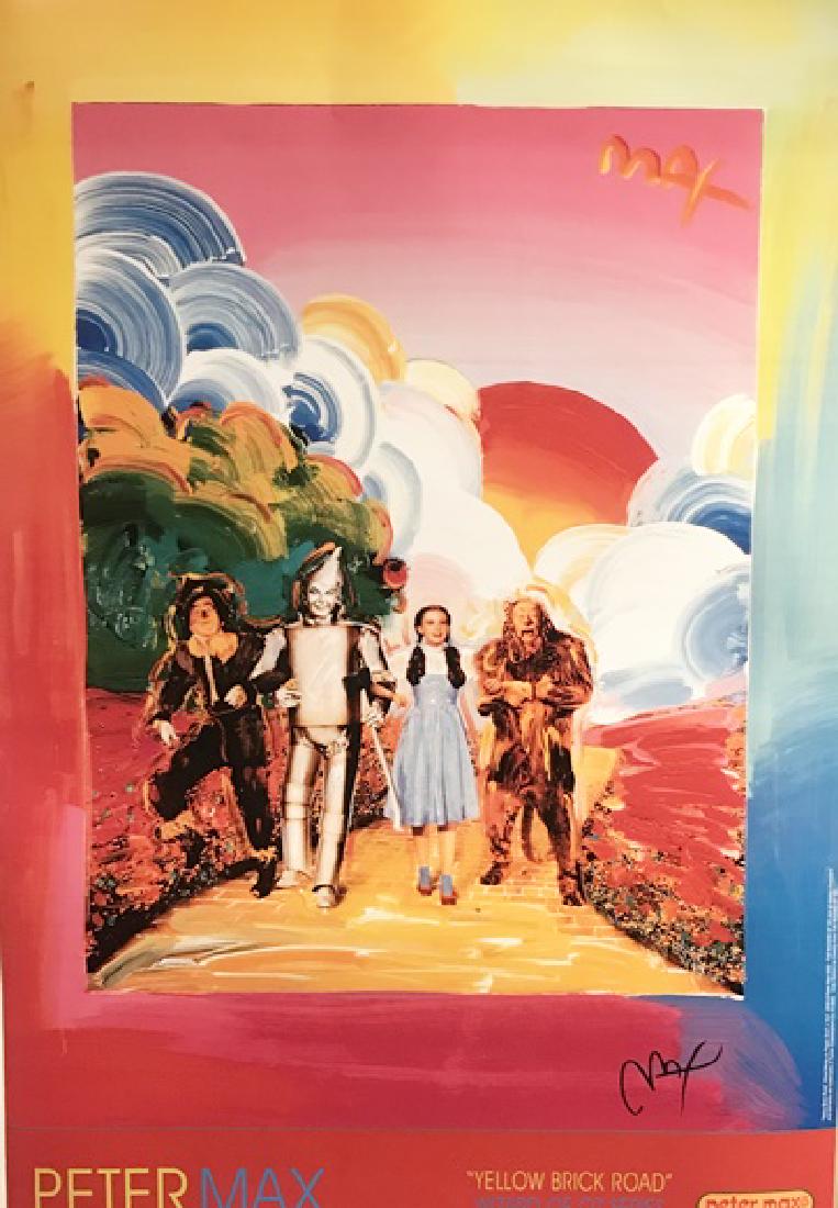 Peter Max Signed Lithograph - Yellow Brick Road: Peter Max Signed Lithograph "Yellow Brick Road". Peter Max is an American artist known for using bright colors in his work.