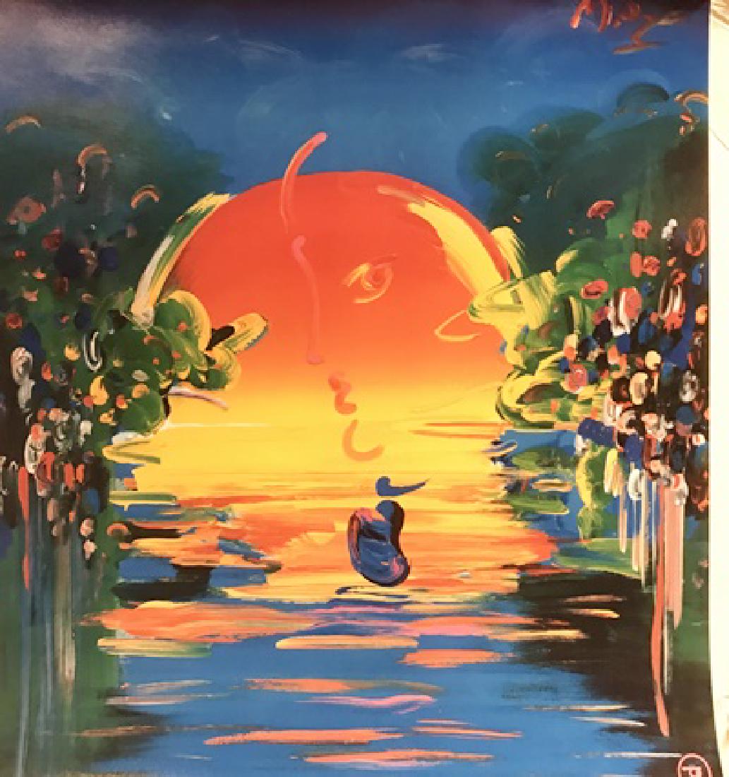 Peter Max Signed Lithograph - Better World 2000: Peter Max Signed Lithograph "Better World 2000". Max created this striking, colorful poster to commemorate the Better World Campaign launched by Ted Turner to support the United Nations. Peter Max is