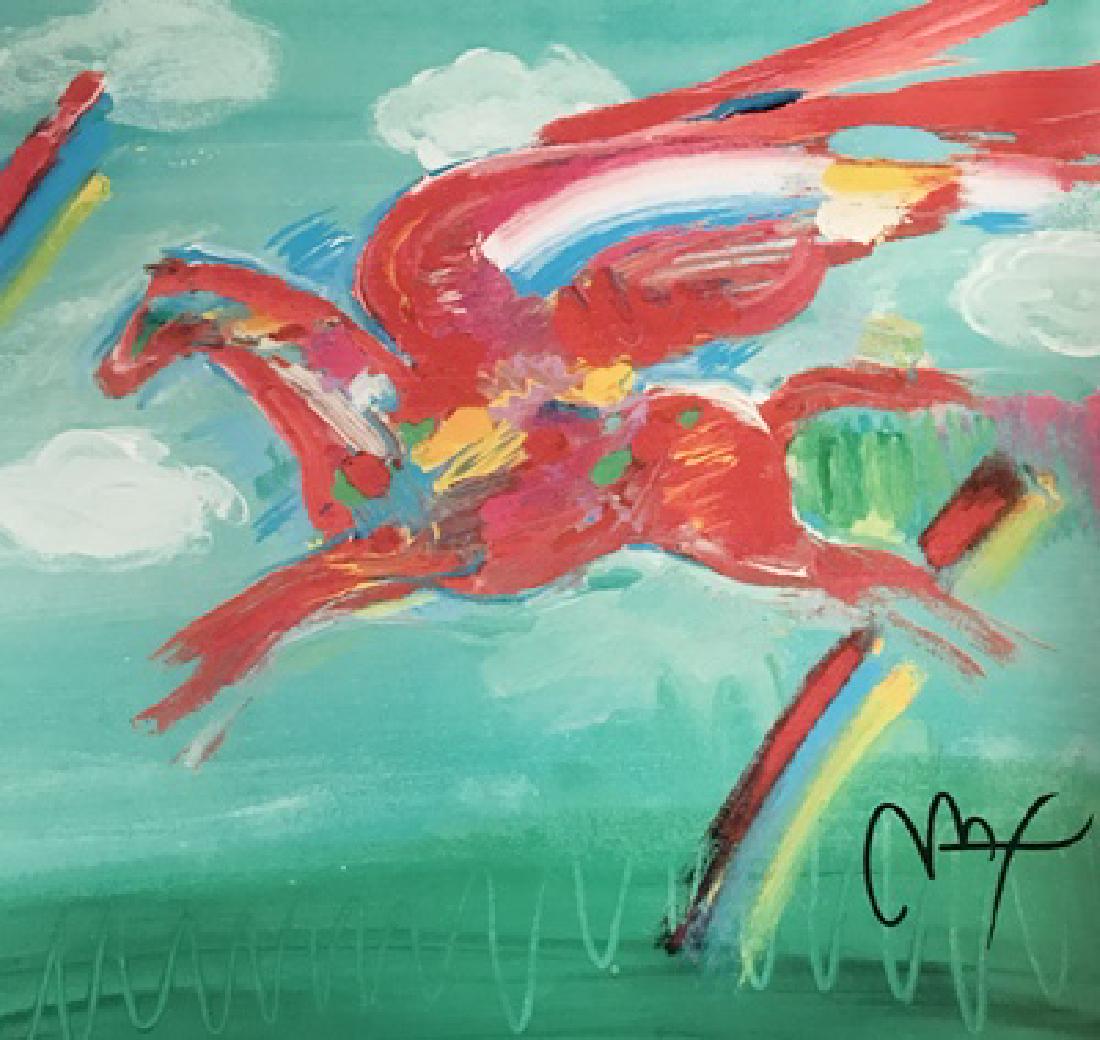 Peter Max Signed Lithograph - Bluegrass Pegasus: Peter Max Signed Lithograph "Bluegrass Pegasus". Peter Max is an American artist known for using bright colors in his work.