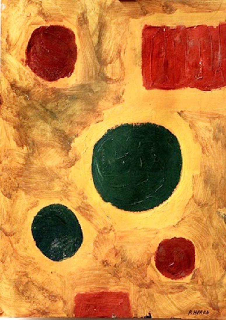 Patrick Heron - Oil On Paper: Oil on paper by Patrick Heron, approx. 19x14 in. Patrick Heron CBE was a British abstract and figurative artist, writer, and polemicist, who lived in Zennor, Cornwall.