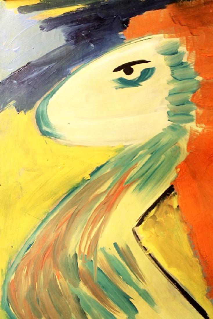 Dodo - Gina Pellon - Oil On Paper: Oil on paper by Gina Pellon, approx. 19x14 in. Gina Pellón was a Cuban painter who lived in France. She was known for her abstract expressive paintings in strong colours, usually depicting women. She