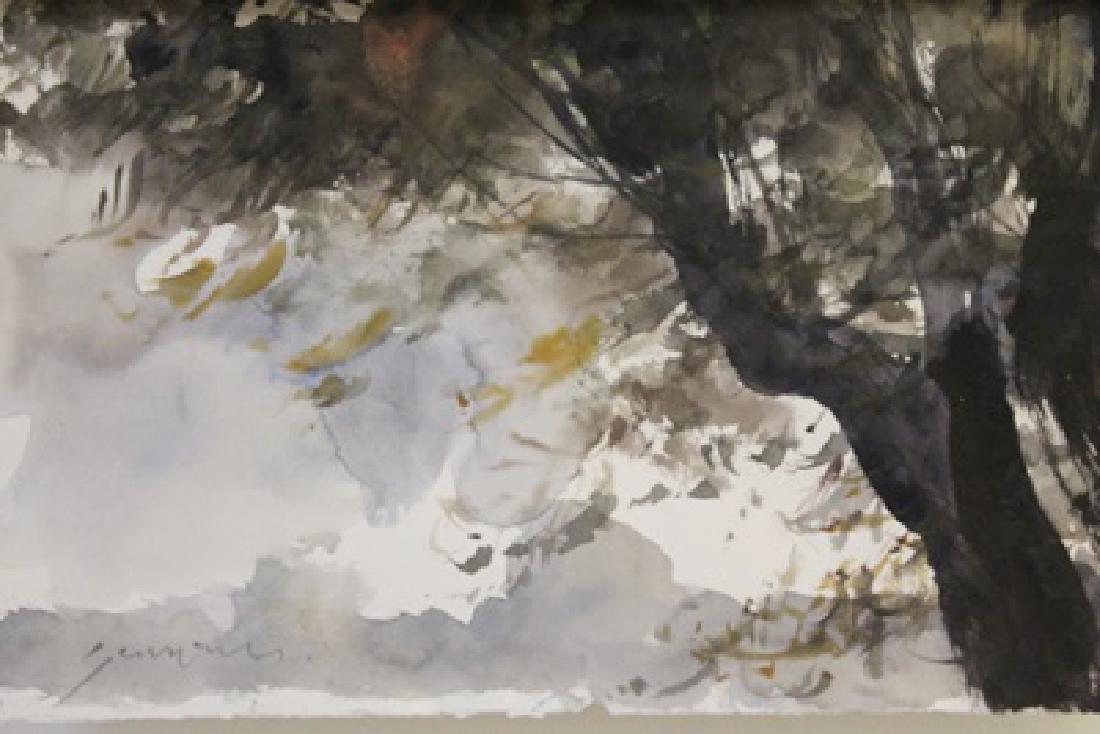 " LOOKING UP" BY MICHAEL SCHOFIELD: ORIGINAL WATERCOLOR ON PAPER, IMAGE SIZE: 8X11.5". Schofield was born in Florida 1947, but his family moved to California that same year. He began to paint and study watercolor in high school. Like mo