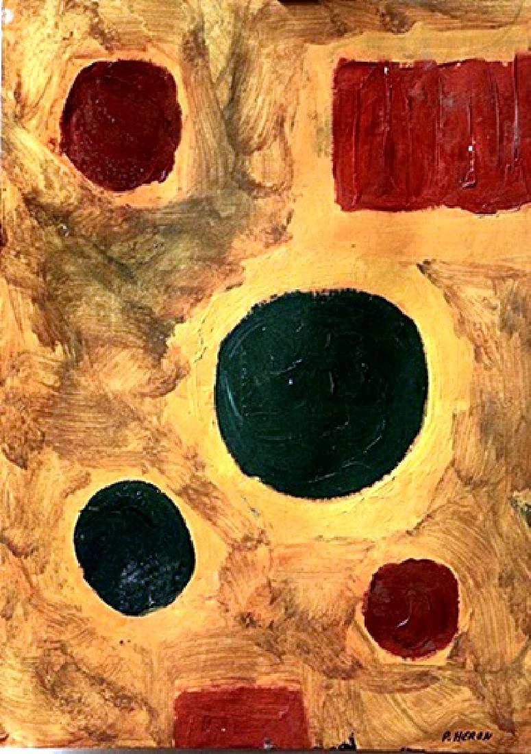 Patrick Heron - Oil On Paper: Oil on paper by Patrick Heron, approx. 19x14 in. Patrick Heron CBE was a British abstract and figurative artist, writer, and polemicist, who lived in Zennor, Cornwall.