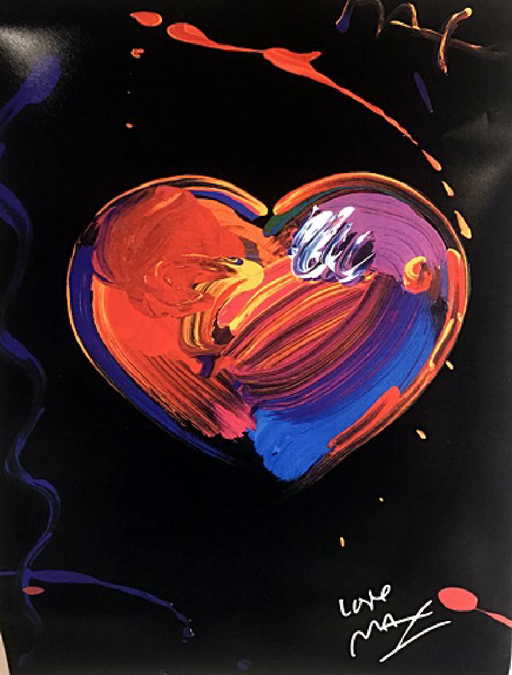 Peter Max Signed Lithograph - Heart