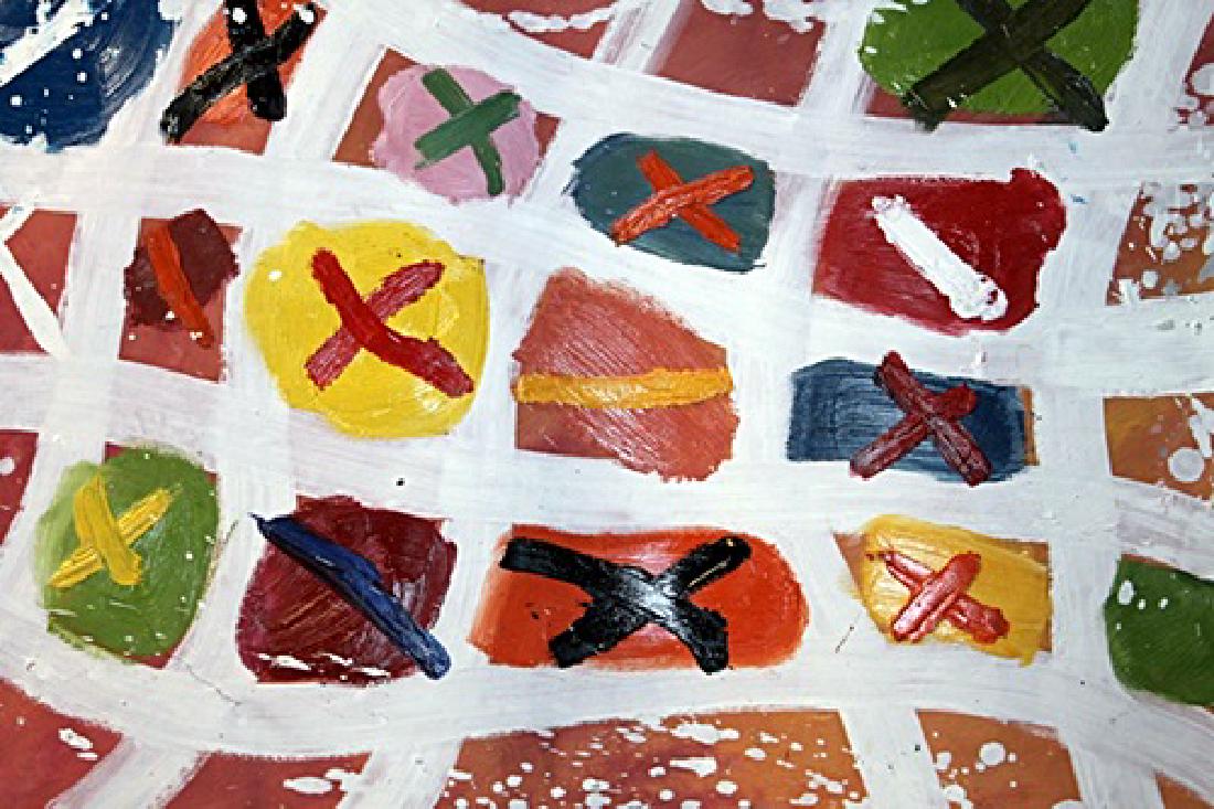 Albert Irvin - Oil On Paper: Oil on paper by Albert Irvin, approx. 19x14 in. Albert Henry Thomas Irvin OBE, RA, was an English abstract expressionist painter. Born in London he was evacuated from there during World War II, and up