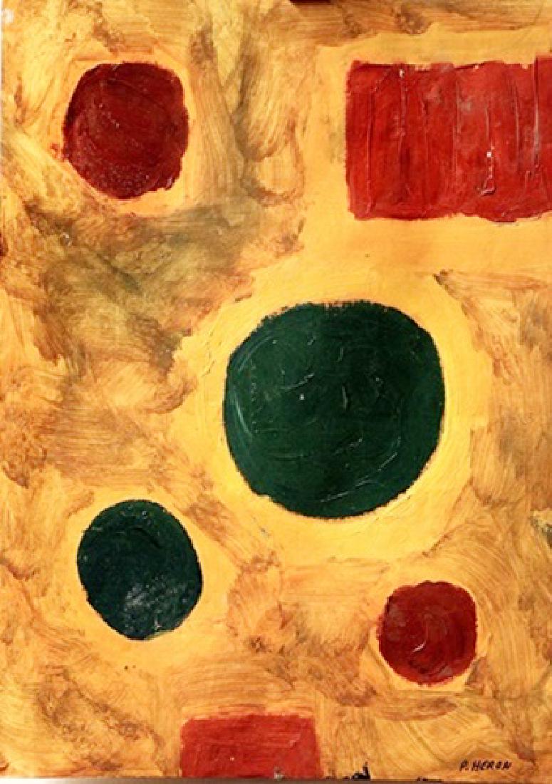 Patrick Heron - Oil On Paper: Oil on paper by Patrick Heron, approx. 19x14 in. Patrick Heron CBE was a British abstract and figurative artist, writer, and polemicist, who lived in Zennor, Cornwall.