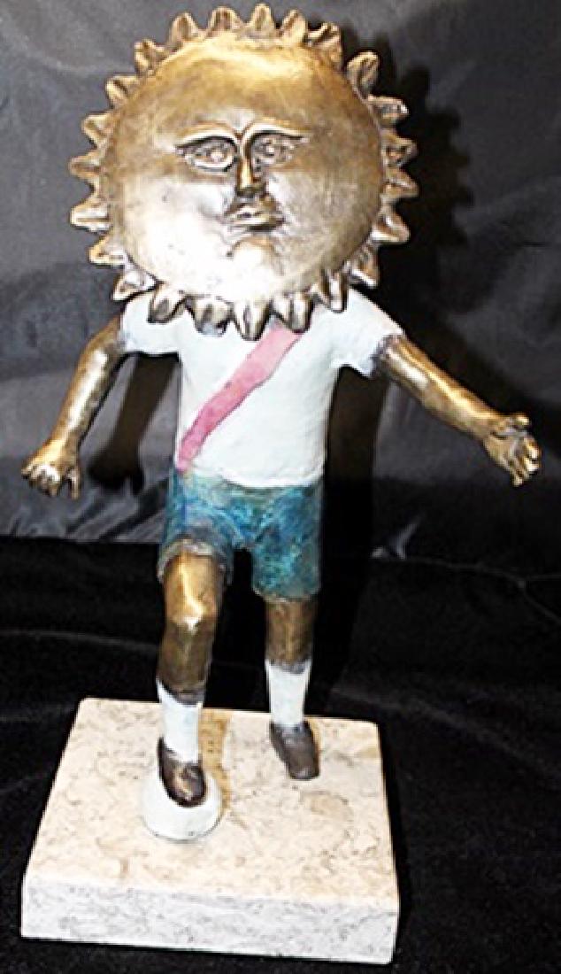Signed Limited Edition Bronze Bustamante: Old recast patina bronze sculpture Sergio Bustamante, bearing a signature in a limited edition. Dimensions approx 18 x 9 x 5.