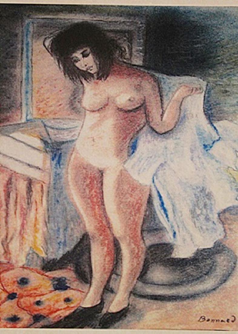Pierre Bonnard - Naked in Bathtub: in the manner of Pierre Bonnard "Naked in Bathtub" pastel on paper circa.1930, private collection Approx. 19x13in. in the manner of Pierre Bonnard was a member of the Symbolist group of painters known