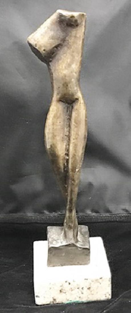 Bronze Sculpture - Alexander Archipenko: Old recast patina bronze sculpture Alexander Archipenko, bearing a signature in a limited edition. Bronze Sculpture on a Marble Base. Alexander Porfyrovych Archipenko was a Ukrainian-born American ava