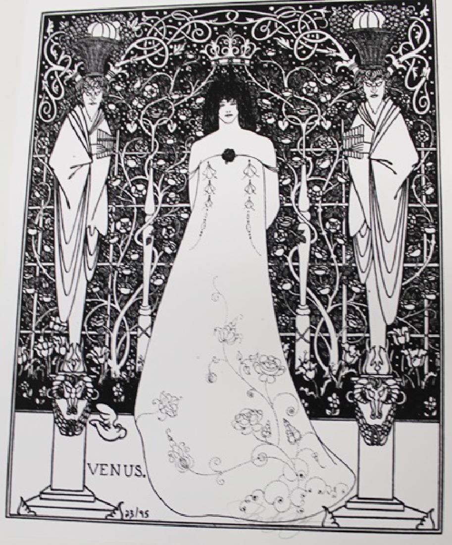 Beardsley - Lithograph: Lithograph attributed to Aubrey Beardsley. Aubrey Vincent Beardsley was an English illustrator and author. His drawings in black ink, influenced by the style of Japanese woodcuts, emphasized the grote