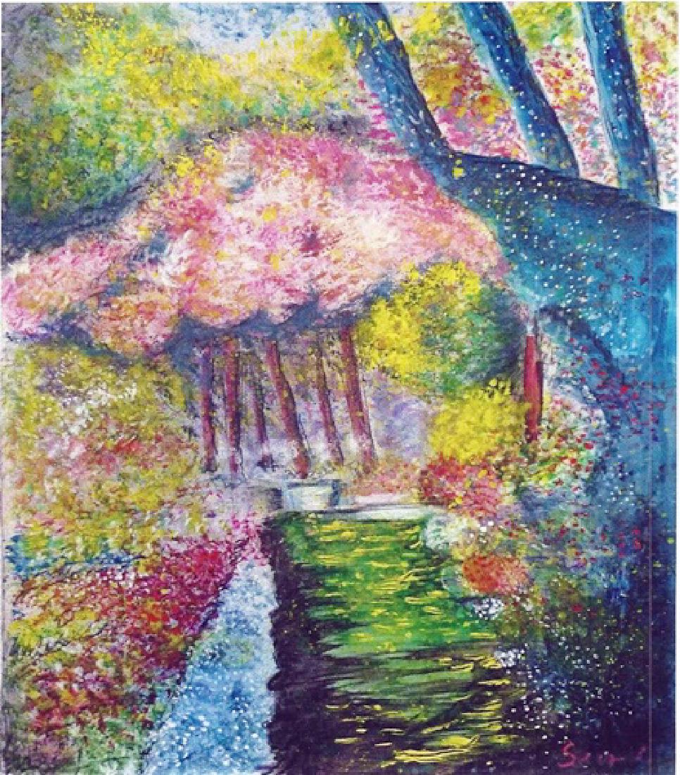 Rue St. Vincent in Spring - Georges Seurat - Pastel On: Pastel on paper by Georges Pierre Seurat, approx. 20x14 in. Georges-Pierre Seurat was a French post-Impressionist painter and draftsman. He is noted for his innovative use of drawing media and for dev