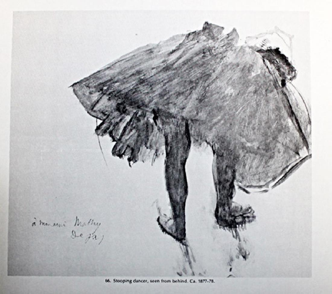 Edgar Degas Lithograph Drawing on Paper: Authentic drawing lithograph on paper out of the book by Edgar Degas, facsimile signed, unframed dimensons approx 14 x 11. This piece is matted ready for framing.