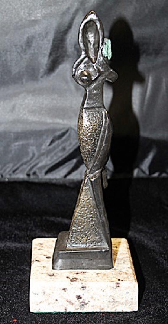 Signed Limited Edition Bronze Archipenko: Old recast patina bronze sculpture Alexander Archipenko, bearing a signature in a limited edition. Dimensions approx 11 x 5 x 5.