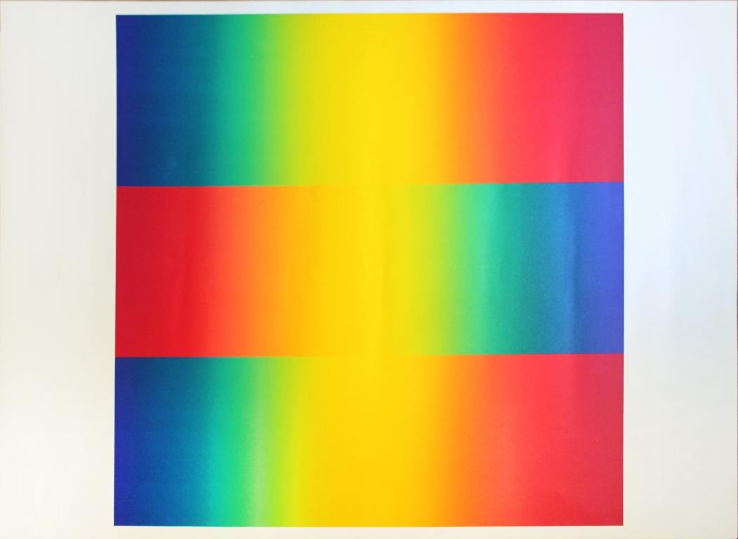 Getulio Alviani - no title: Getulio Alviani color serigraphy handsigned and numbered 48/50 100x71 cm differential taxation applies