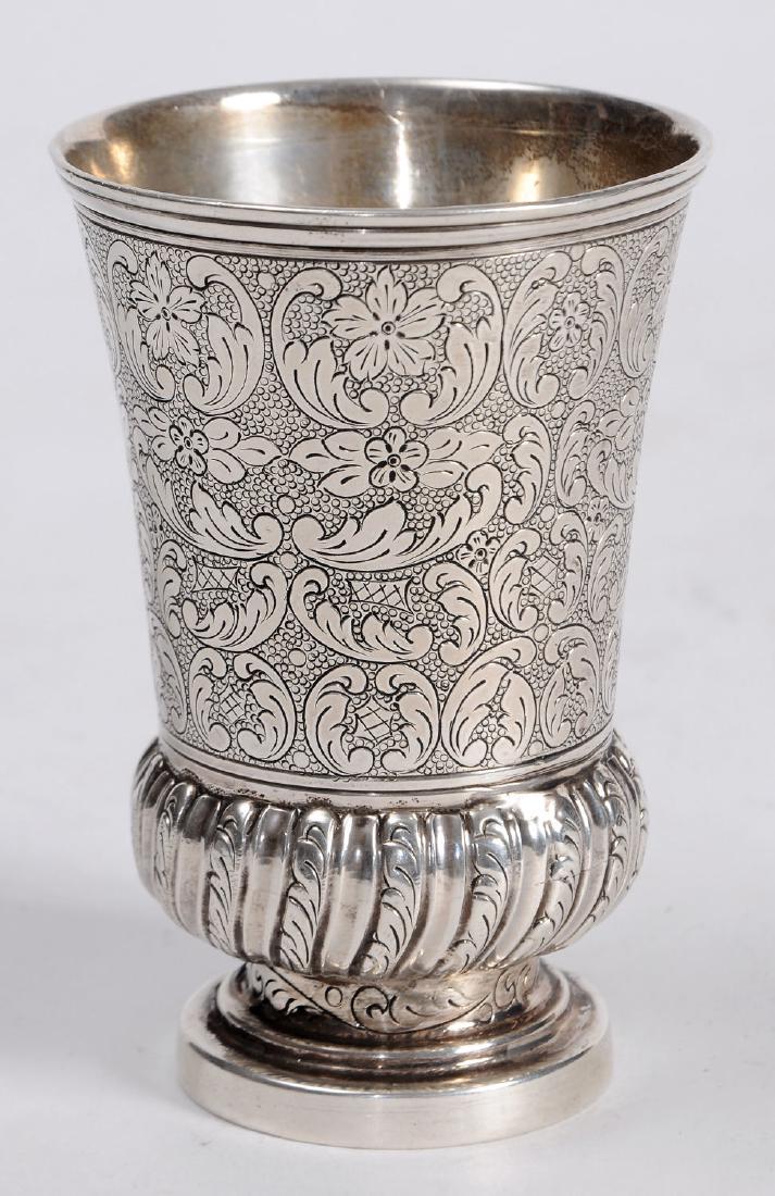 Special European Silver kiddush cup, 19th century. (1 of 5)