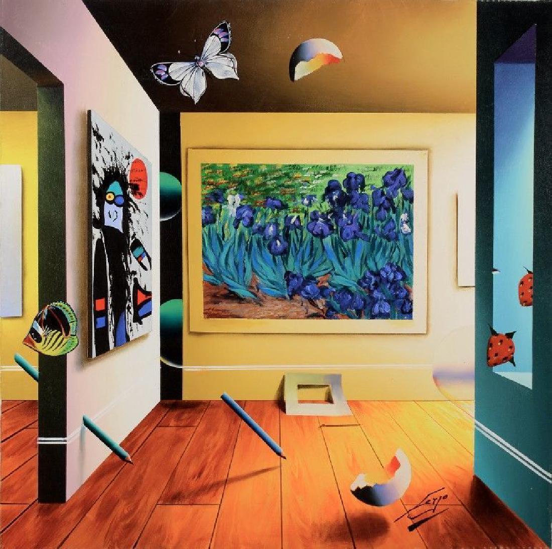 Oil on canvas "Homage to Van Gogh" by Ferjo (1 of 1)